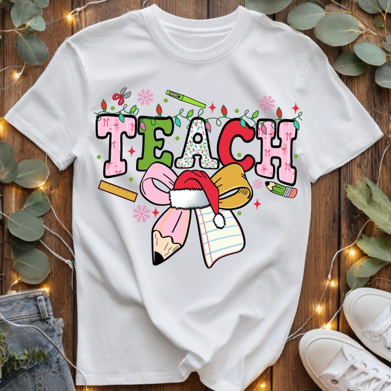 Teach png file for sublimation and dtf shirts. Digital download only.