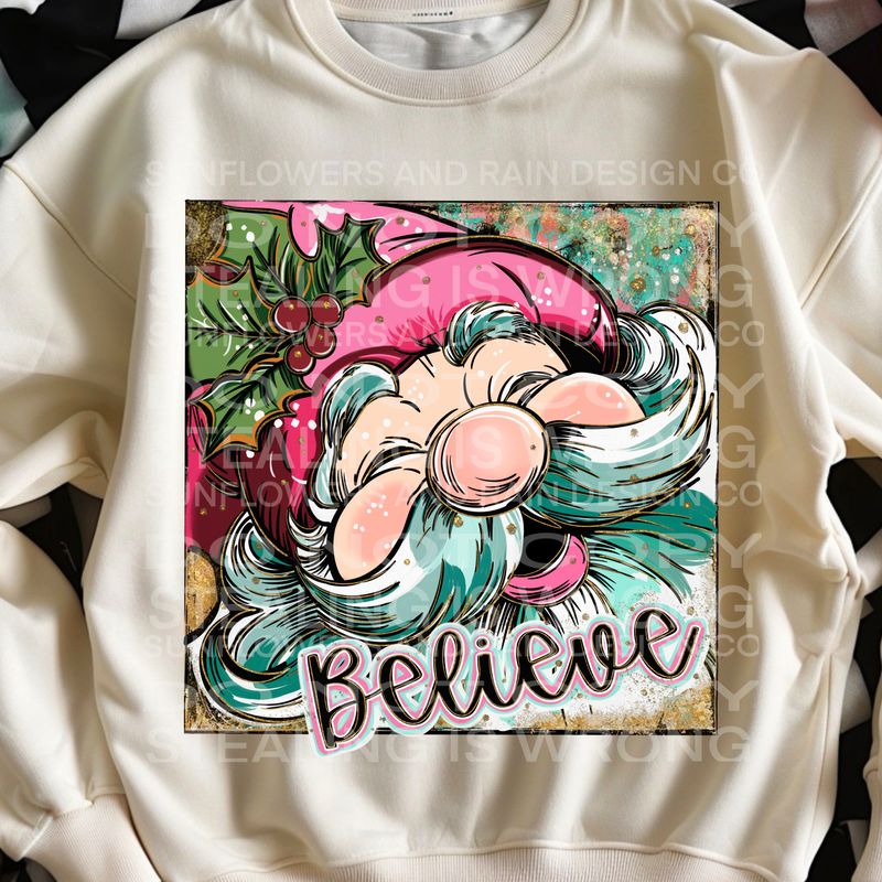 Believe png file for sublimation and dtf shirts. Digital download only.