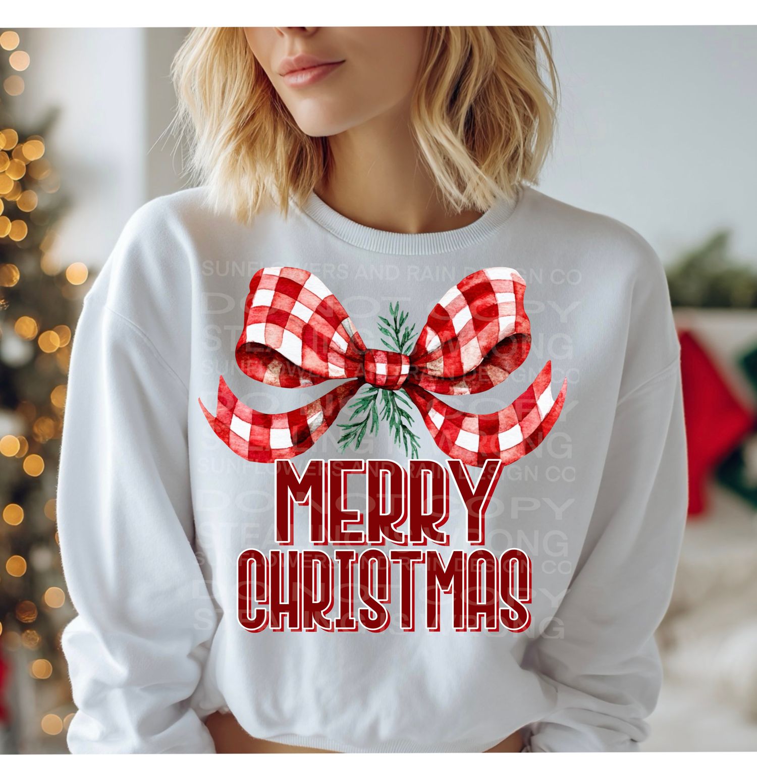 Merry Christmas check bow  png file for sublimation and dtf shirts. Digital download only.