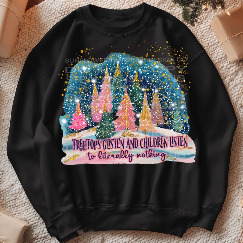Children listen to nothing png file for sublimation and dtf shirts. Digital download only.