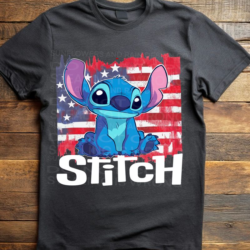 Stitch USA file for sublimation and dtf shirts. Digital download only.