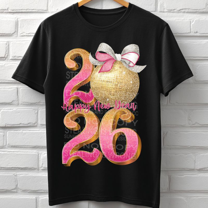 2026 coquette disco ball gold  file for sublimation and dtf shirts. Digital download only.