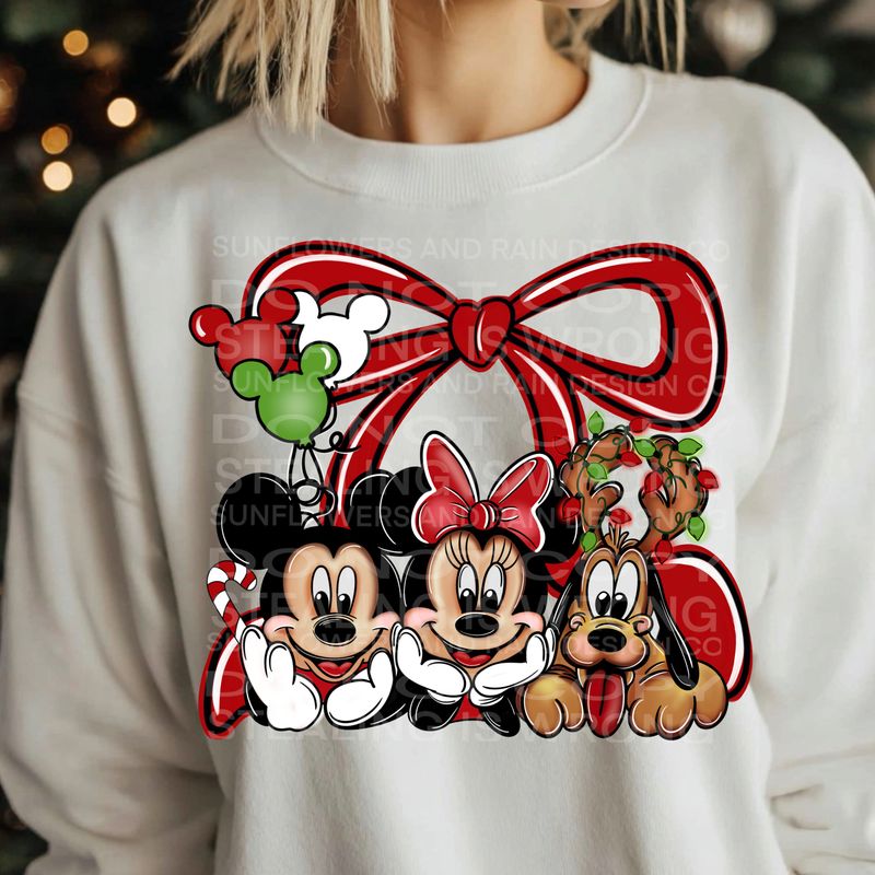 Christmas Mickey and friends  file for sublimation and dtf shirts. Digital download only.