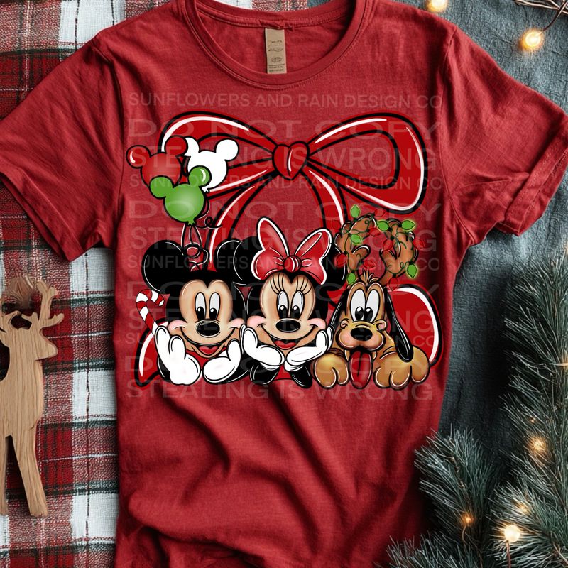 Christmas Mickey and friends  file for sublimation and dtf shirts. Digital download only.