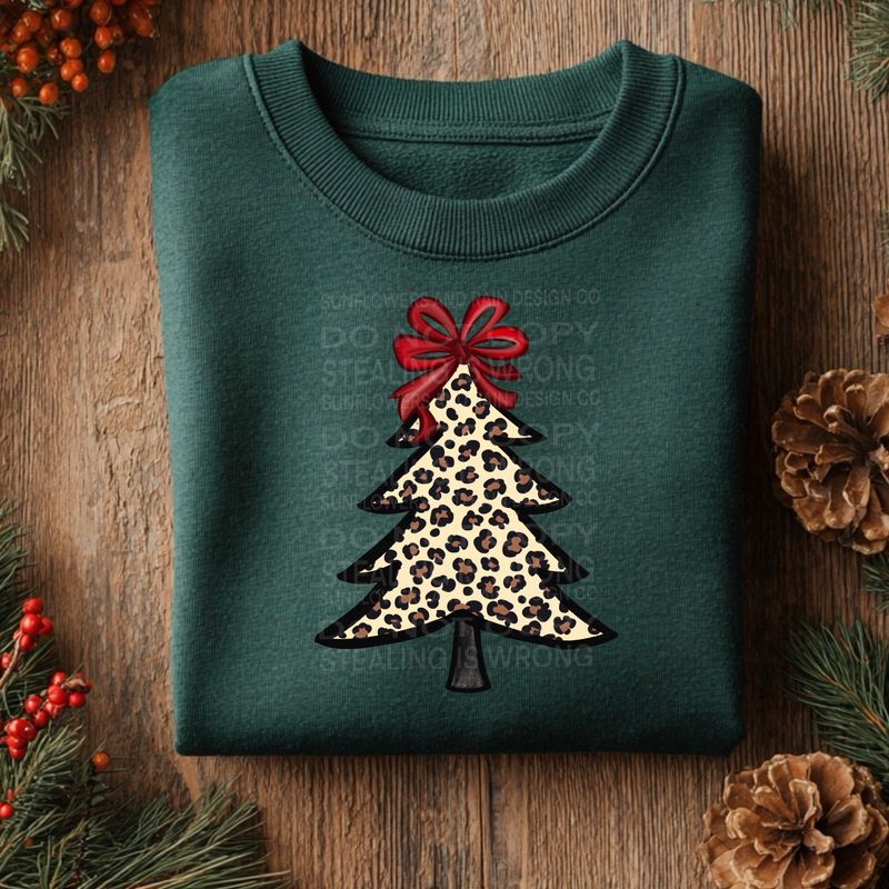 Leopard print tree png  file for sublimation and dtf shirts. Digital download only.