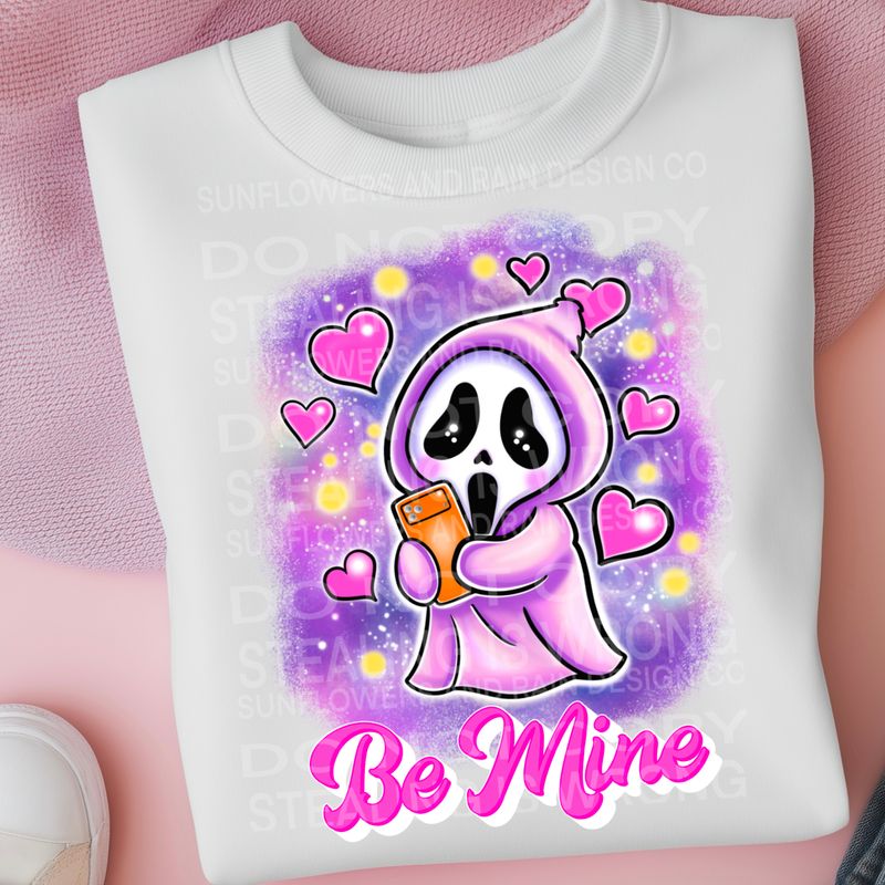 Be mine ghost valentines png file for sublimation and dtf shirts. Digital download only.