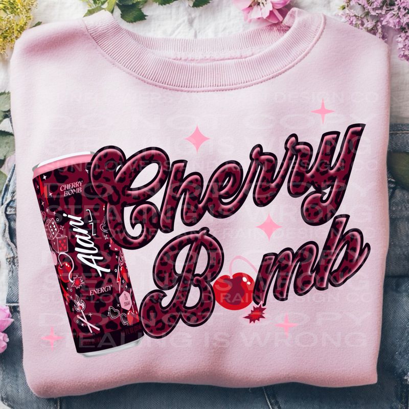 Alani cherry bomb png file for sublimation and dtf shirts. Digital download only.
