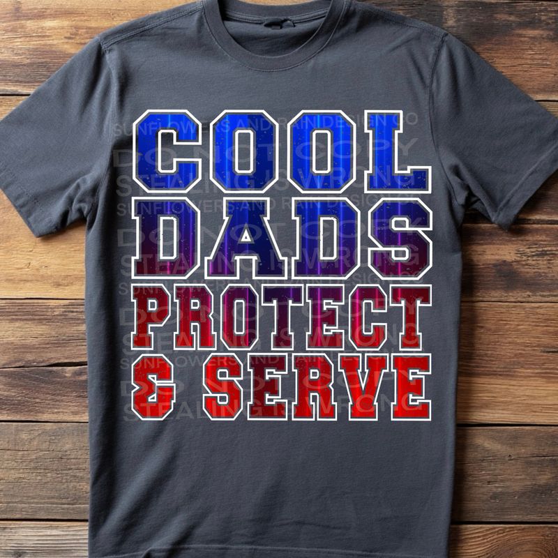 Cool dads police  png file for sublimation and dtf shirts. Digital download only.