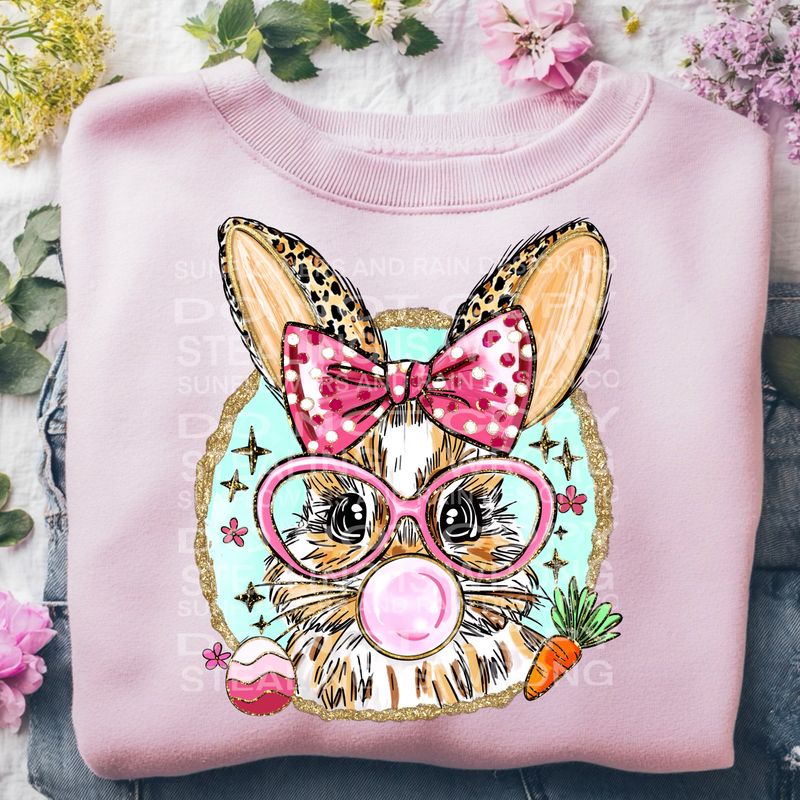 Easter Bunny png file for sublimation and dtf shirts. Digital download only.