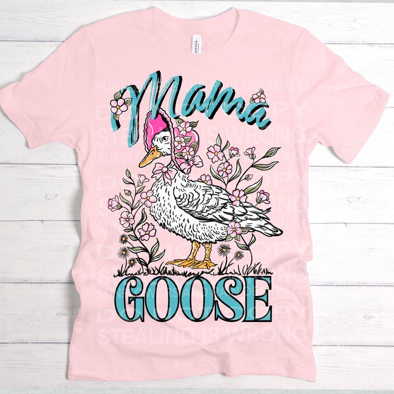 Mama goose png file for sublimation and dtf shirts. Digital download only.