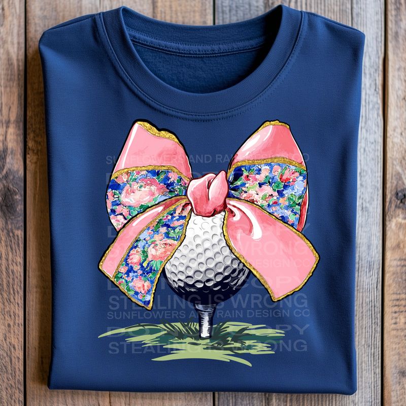 Coquette golf png file for sublimation and dtf shirts. Digital download only.