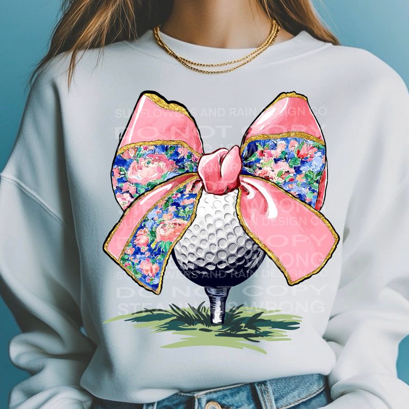 Coquette golf png file for sublimation and dtf shirts. Digital download only.