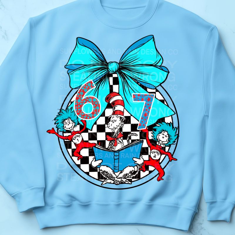67 Dr SUESS bow png file for sublimation and dtf shirts. Digital download only.