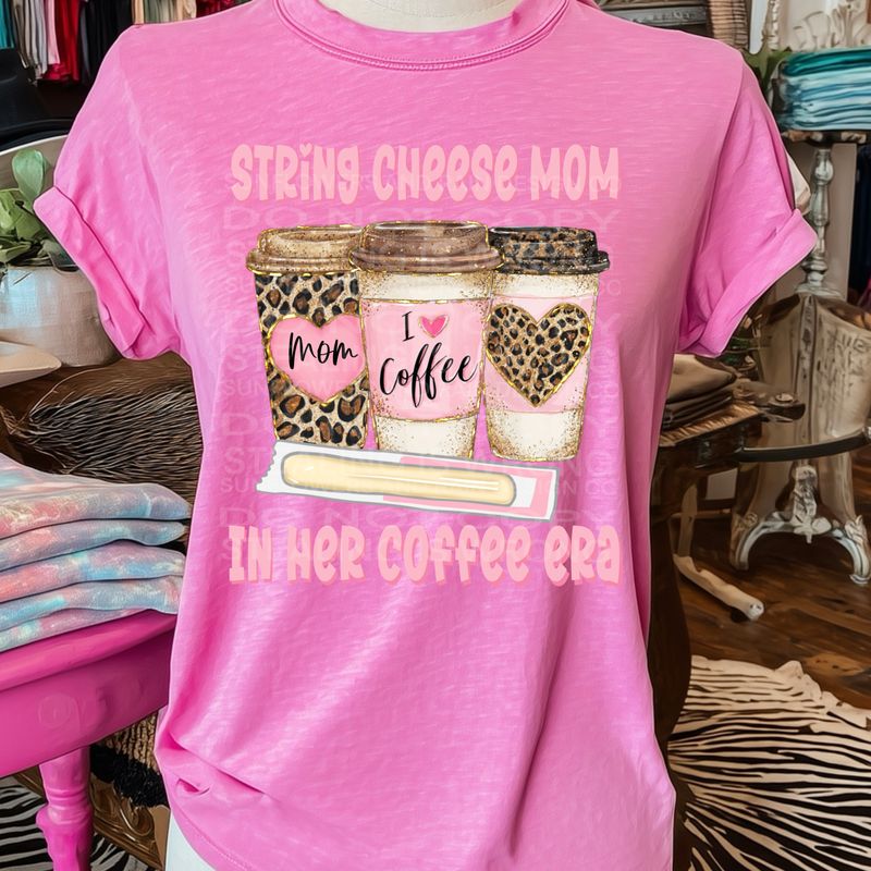 String cheese and coffee png file for sublimation and dtf shirts. Digital download only.