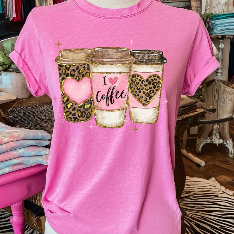 I love coffee png file for sublimation and dtf shirts. Digital download only.