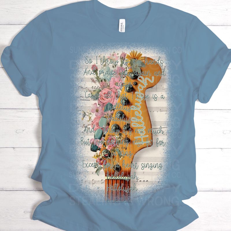 Hallelujah png file for sublimation and dtf shirts. Digital download only.