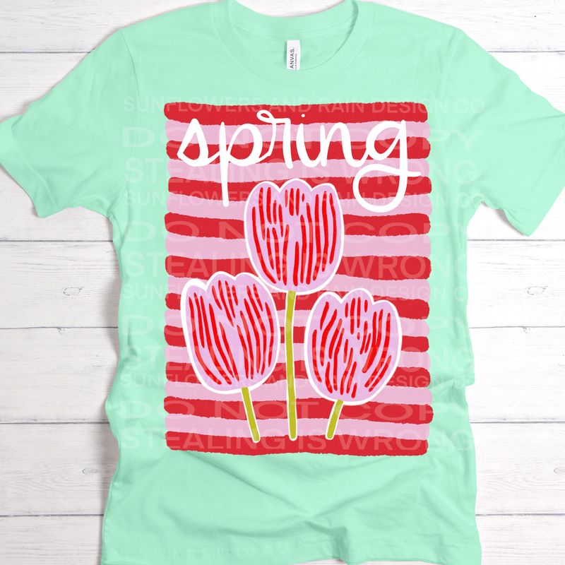 Spring  png file for sublimation and dtf shirts. Digital download only.