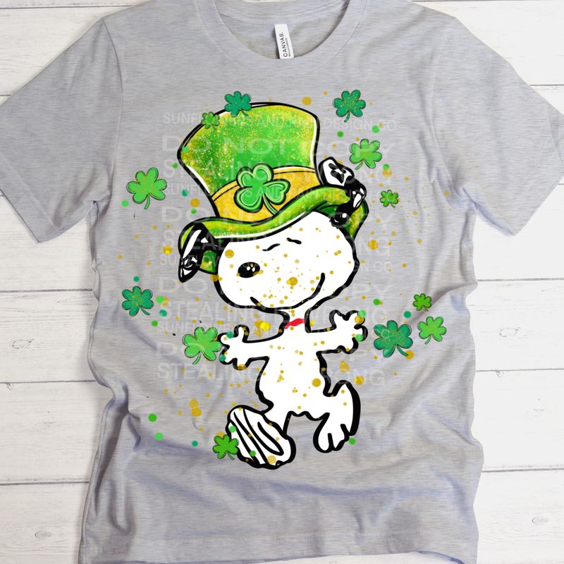 St Patrick’s day snoopy  png file for sublimation and dtf shirts. Digital download only.