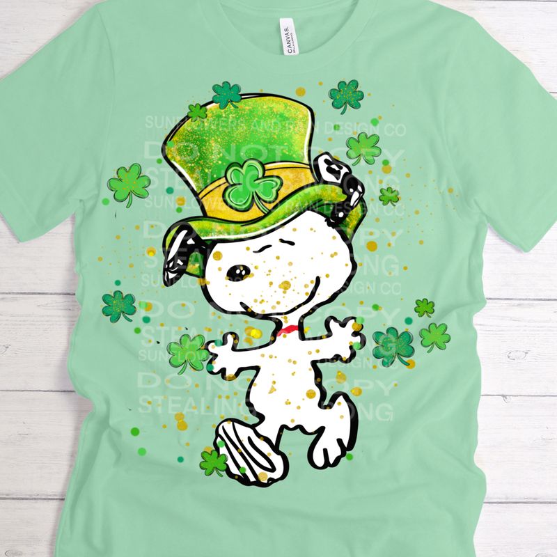 St Patrick’s day snoopy  png file for sublimation and dtf shirts. Digital download only.