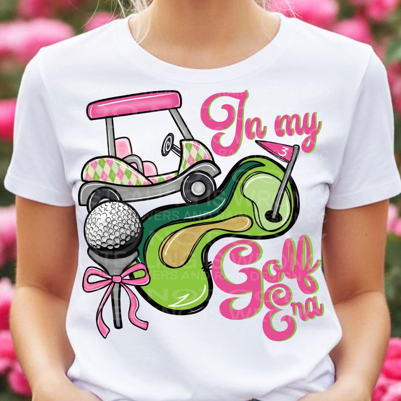 In my Golf Era  png file for sublimation and dtf shirts. Digital download only.