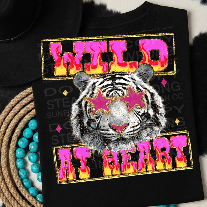 Wild at Heart png file for sublimation and dtf shirts. Digital download only.