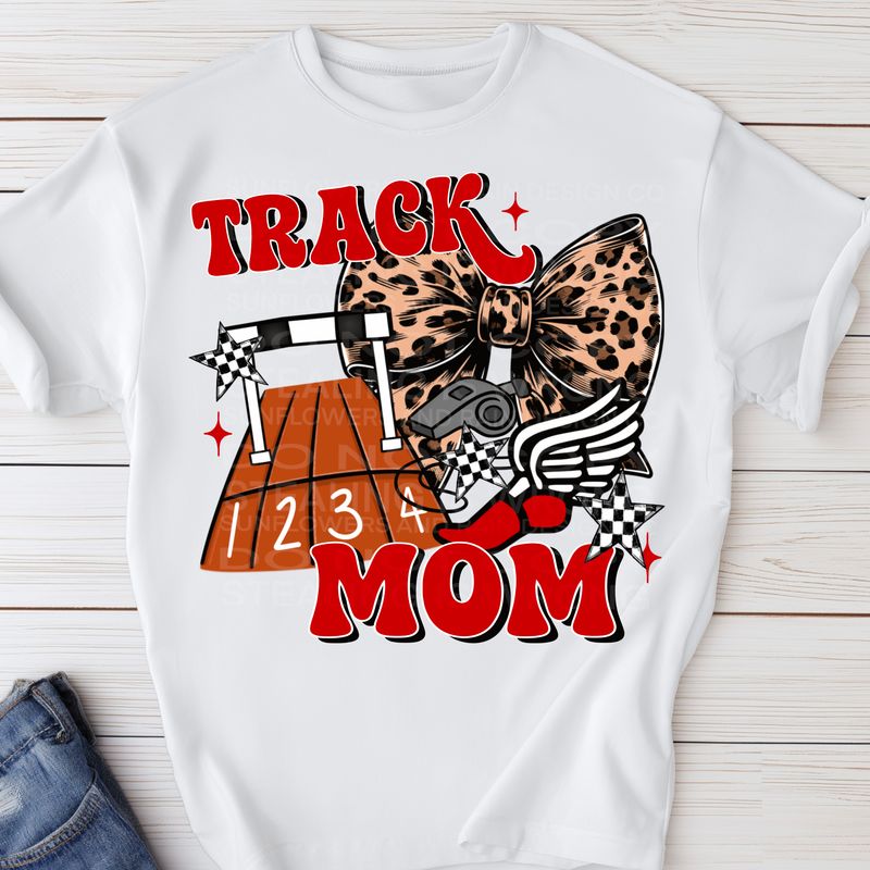 Track Mom  png file for sublimation and dtf shirts. Digital download only.