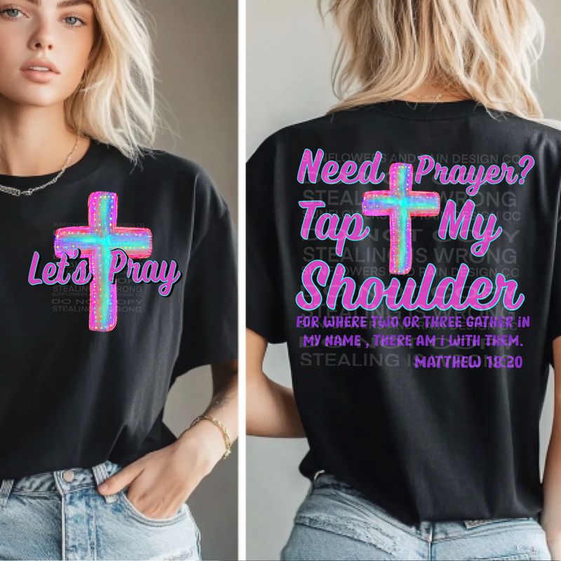 Need a prayer ? png file for sublimation and dtf shirts. Digital download only.