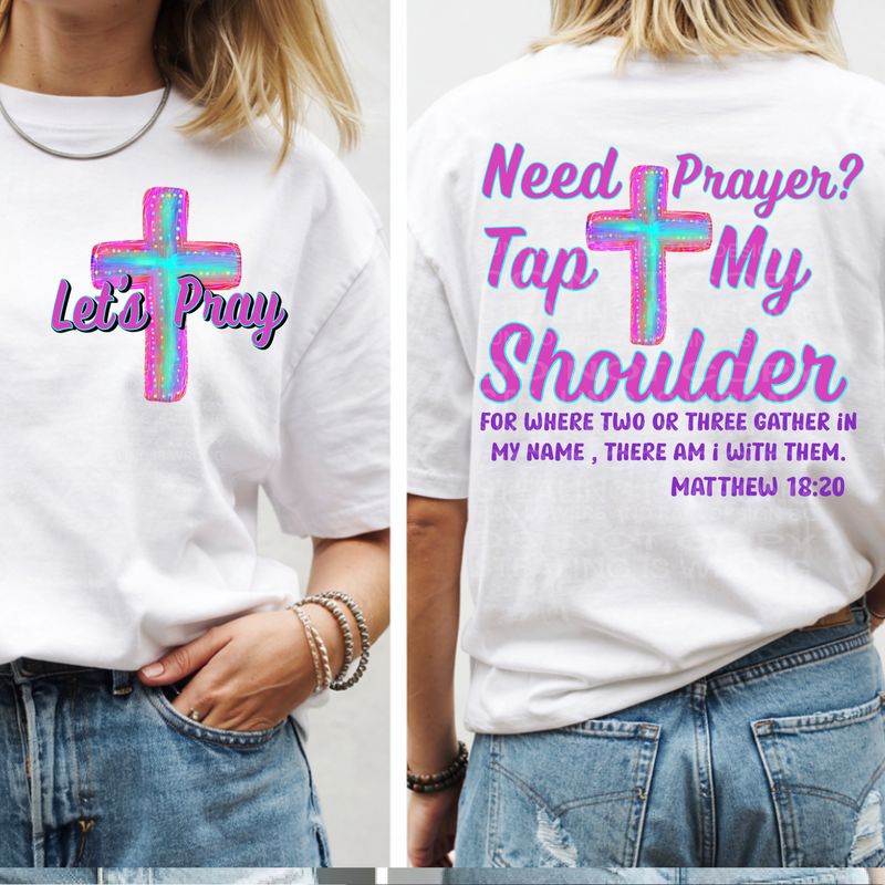 Need a prayer ? png file for sublimation and dtf shirts. Digital download only.