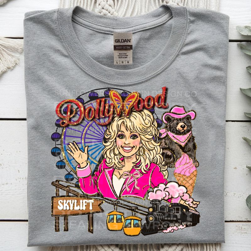 Dollywood Tennessee  png file for sublimation and dtf shirts. Digital download only.