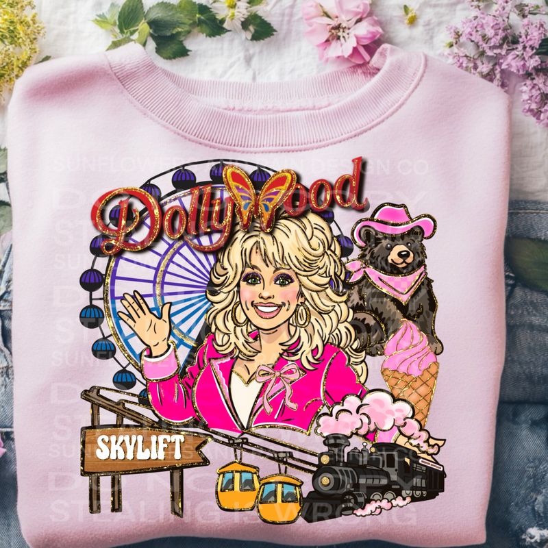 Dollywood Tennessee  png file for sublimation and dtf shirts. Digital download only.