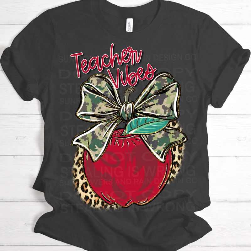 Teacher vibes png file for sublimation and dtf shirts. Digital download only.