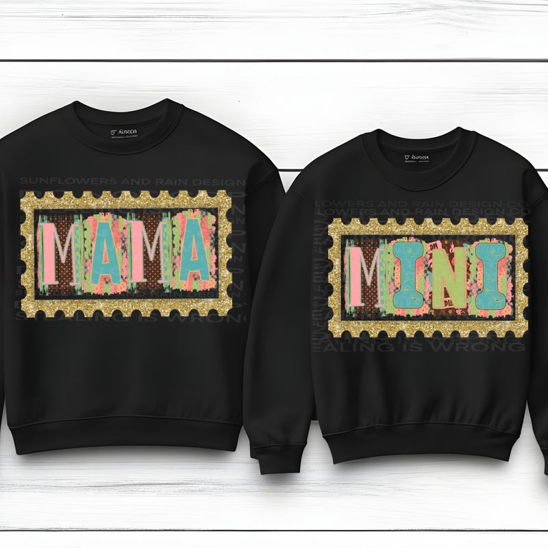Mama mini bundle png file for sublimation and dtf shirts. Digital download only.