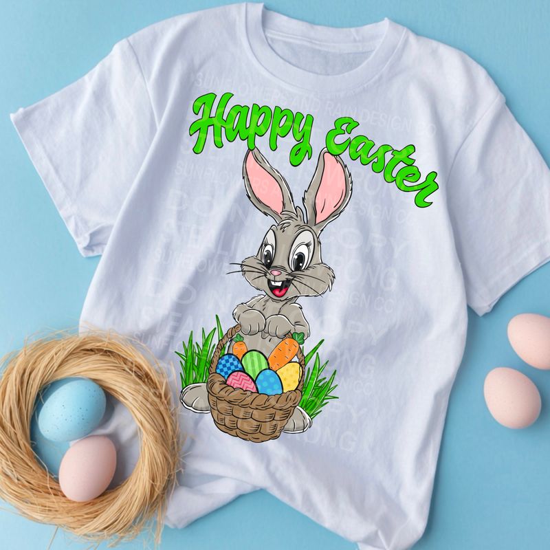 Happy Easter  png file for sublimation and dtf shirts. Digital download only.