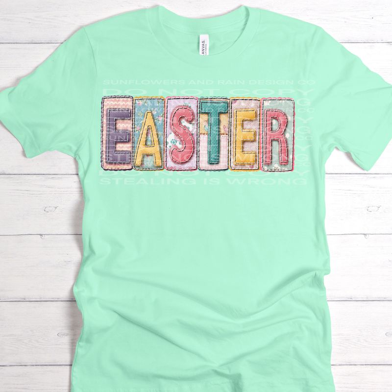 Easter png file for sublimation and dtf shirts. Digital download only.