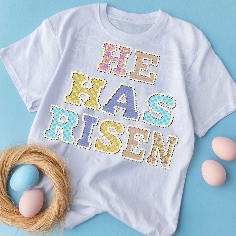 He has risen png file for sublimation and dtf shirts. Digital download only.