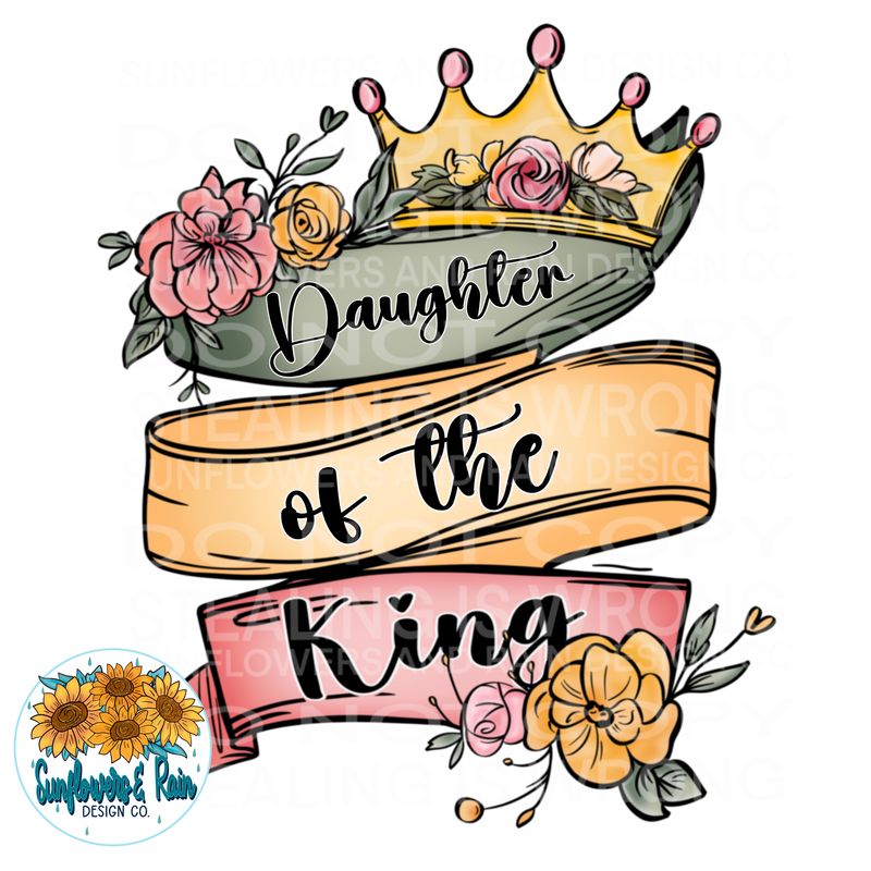 Daughter of the king png file for sublimation and dtf shirts. Digital download only.