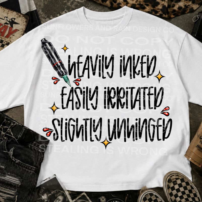 Tattoos  png file for sublimation and dtf shirts. Digital download only.