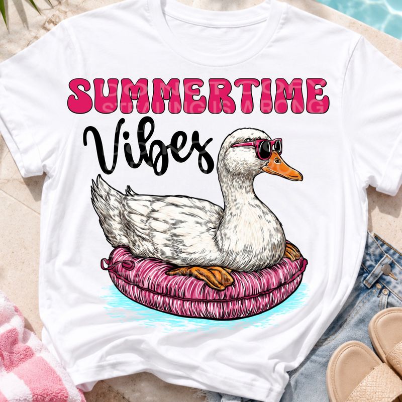 Summertime vibes  png file for sublimation and dtf shirts. Digital download only.
