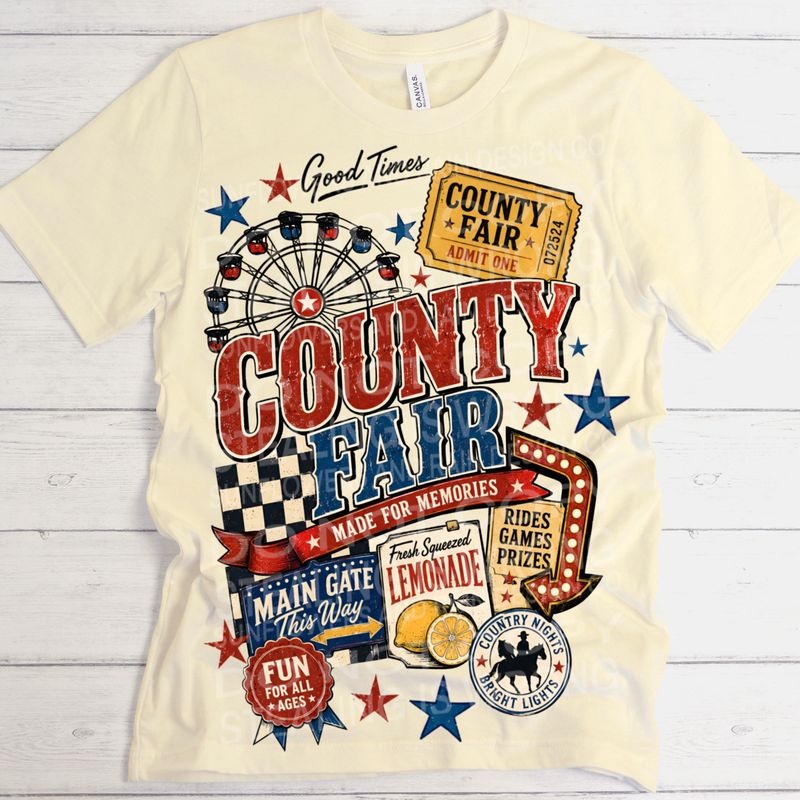 County fair  png file for sublimation and dtf shirts. Digital download only.