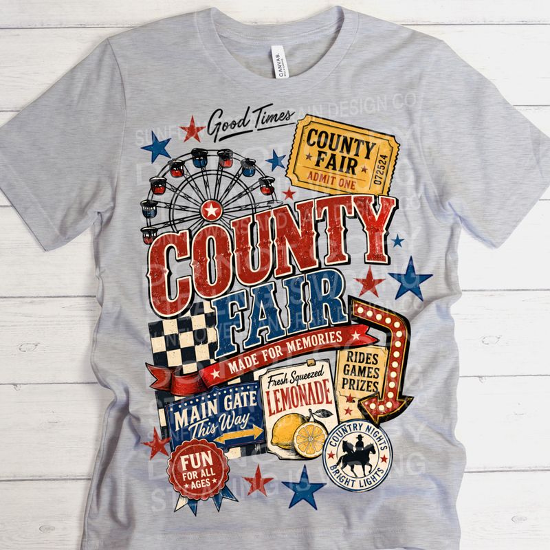 County fair  png file for sublimation and dtf shirts. Digital download only.