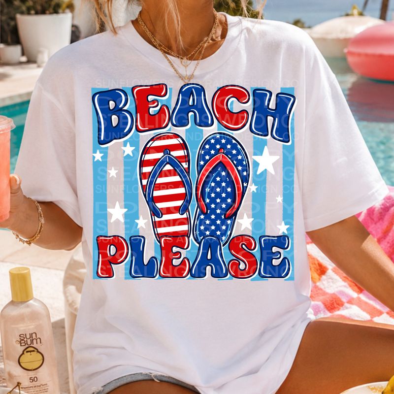 Beach please png file for sublimation and dtf shirts. Digital download only.