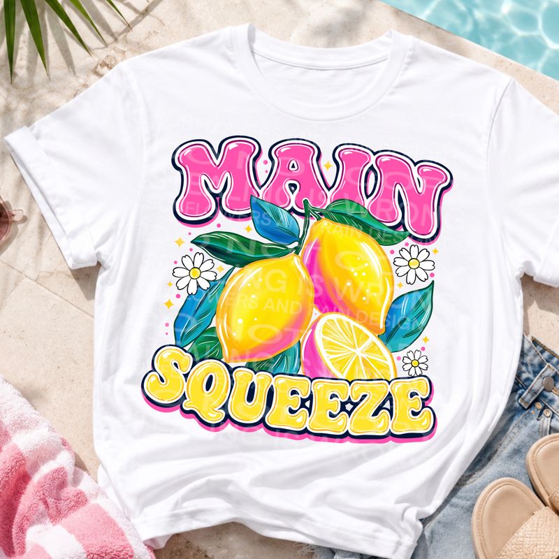 Main Squeeze png file for sublimation and dtf shirts. Digital download only.
