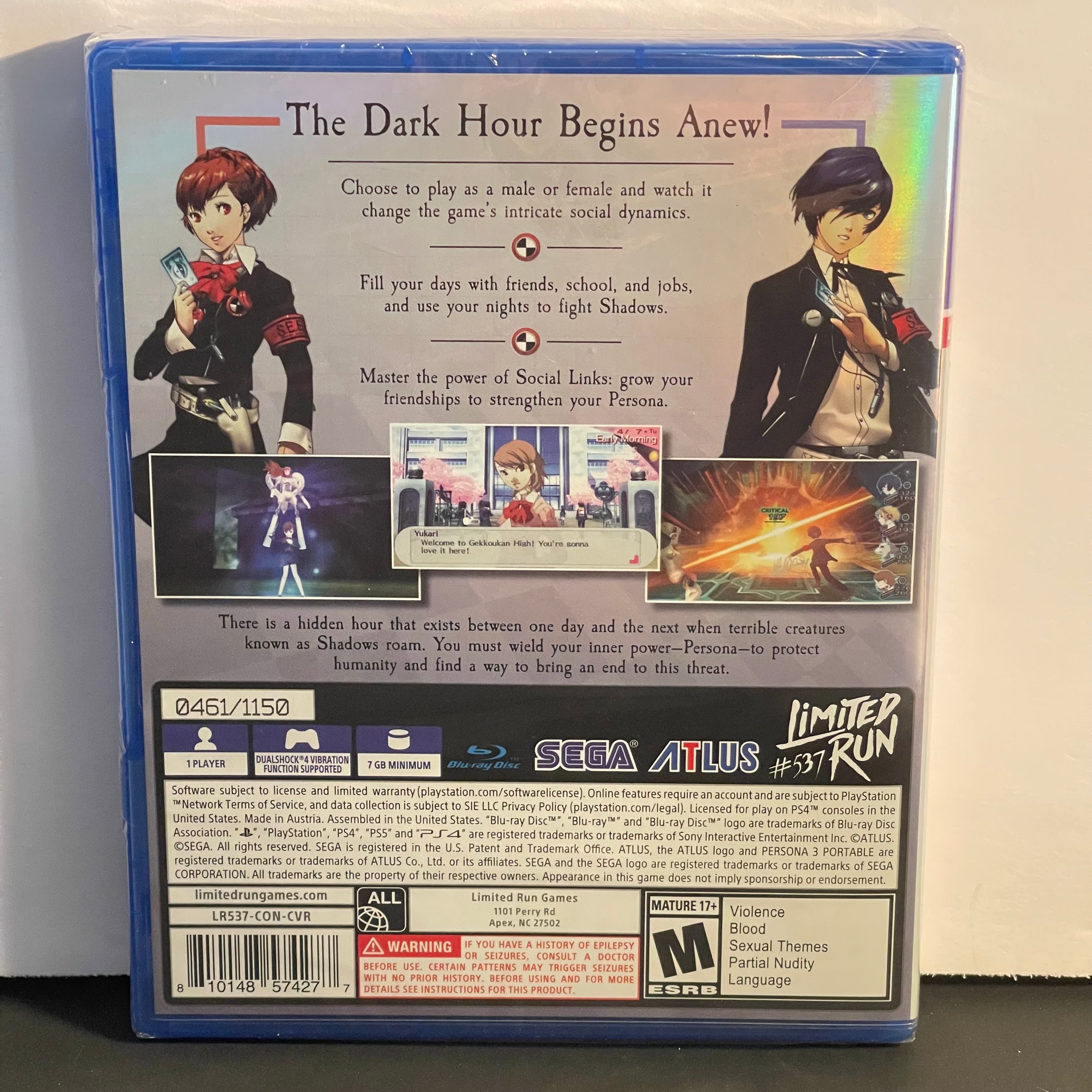 Persona 3 Portable (P3P) [SDCC Foil] | PS4 | Brand New, Sealed | Limited Run