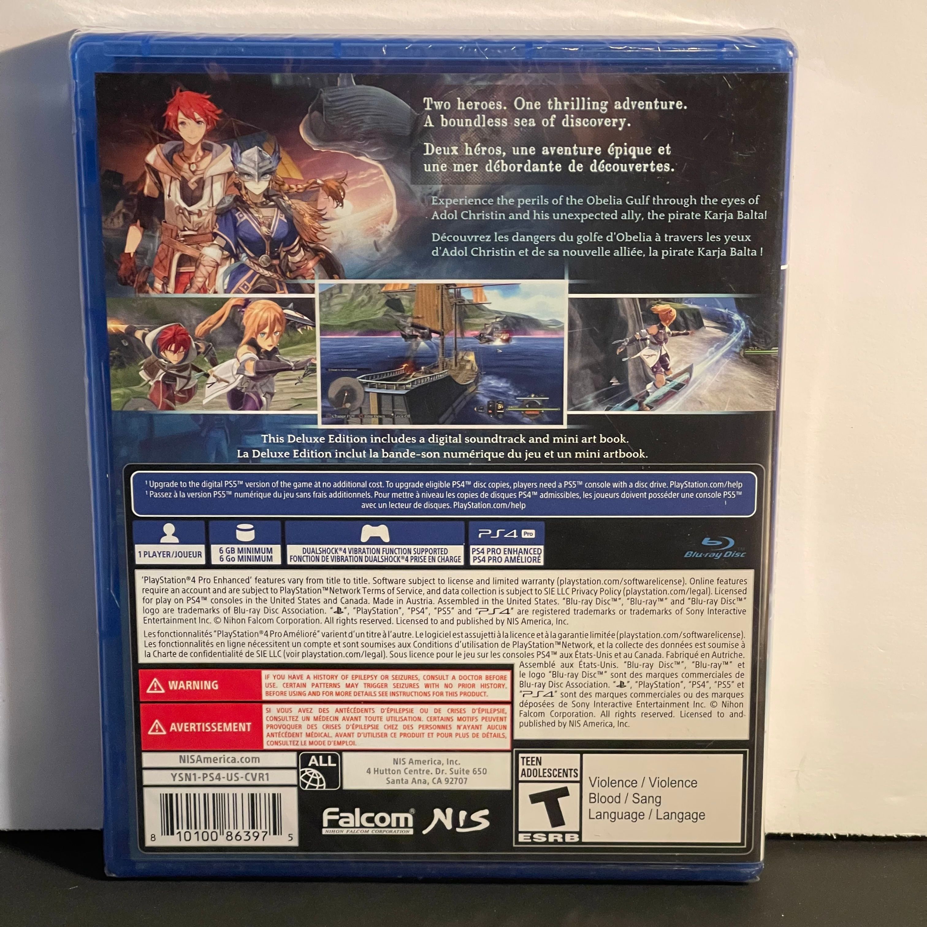 Ys X: Nordics [Deluxe Edition] | PS4 | Brand New, Sealed