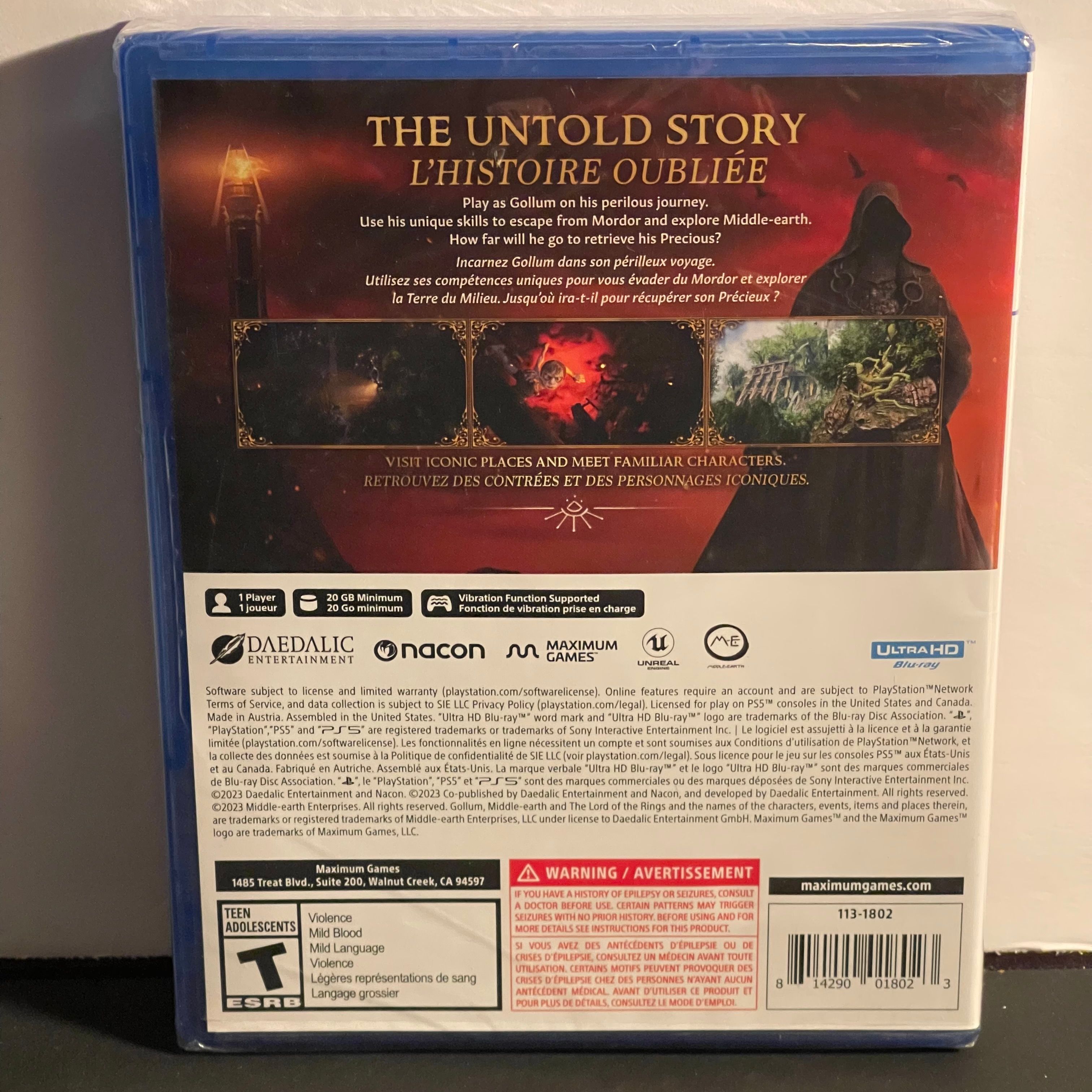 Lord of the Rings: Gollum | PS5 | Brand New, Sealed