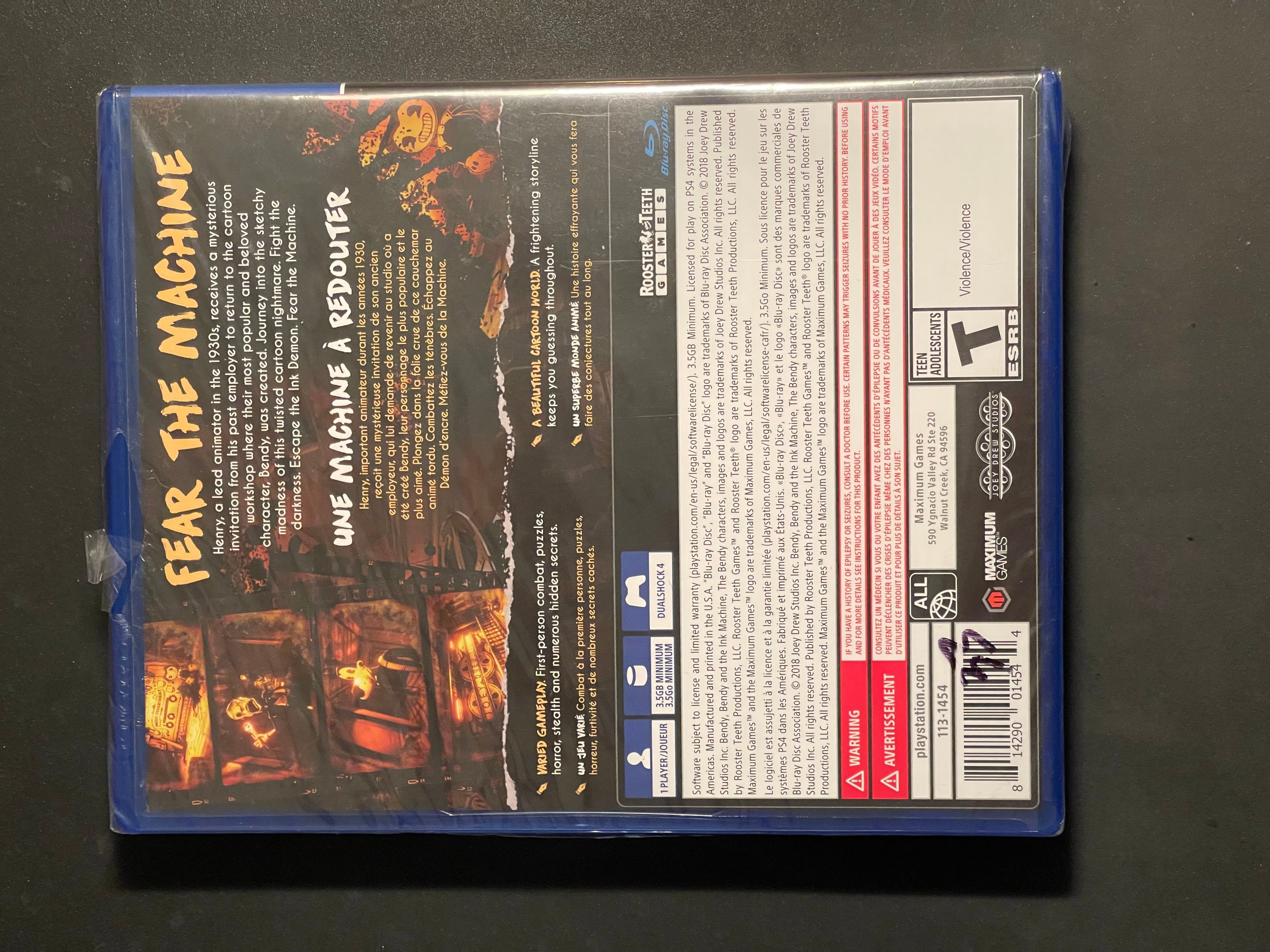 Bendy and the Ink Machine | PS4 | Brand New, Sealed