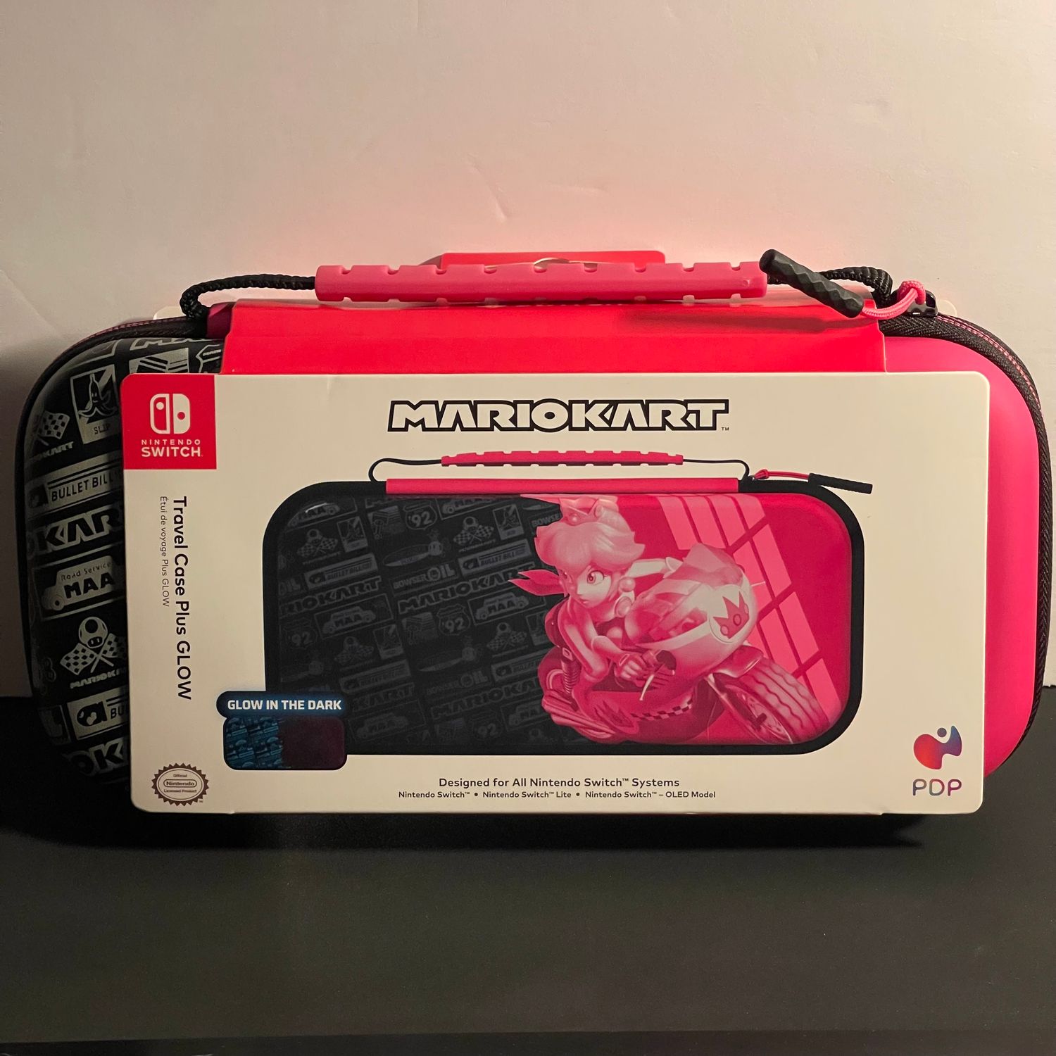 PDP Travel & Carrying Case Glow in the Dark | Switch | Grand Prix Peach | Brand New PDP Travel & Carrying Case Glow in the Dark | Switch | Grand Prix Peach | Brand New