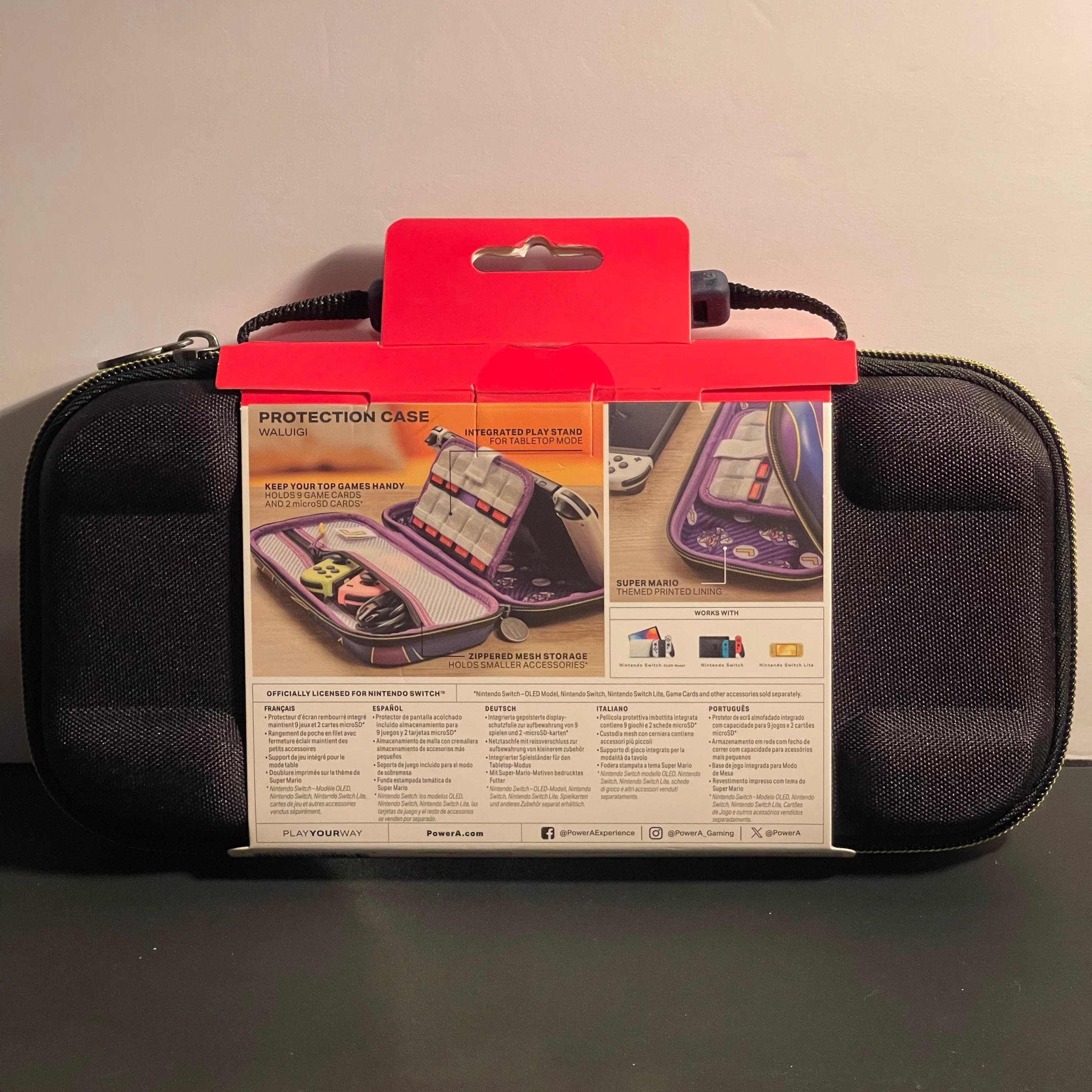 PowerA Travel & Carrying Case | Switch | Waluigi | Brand New