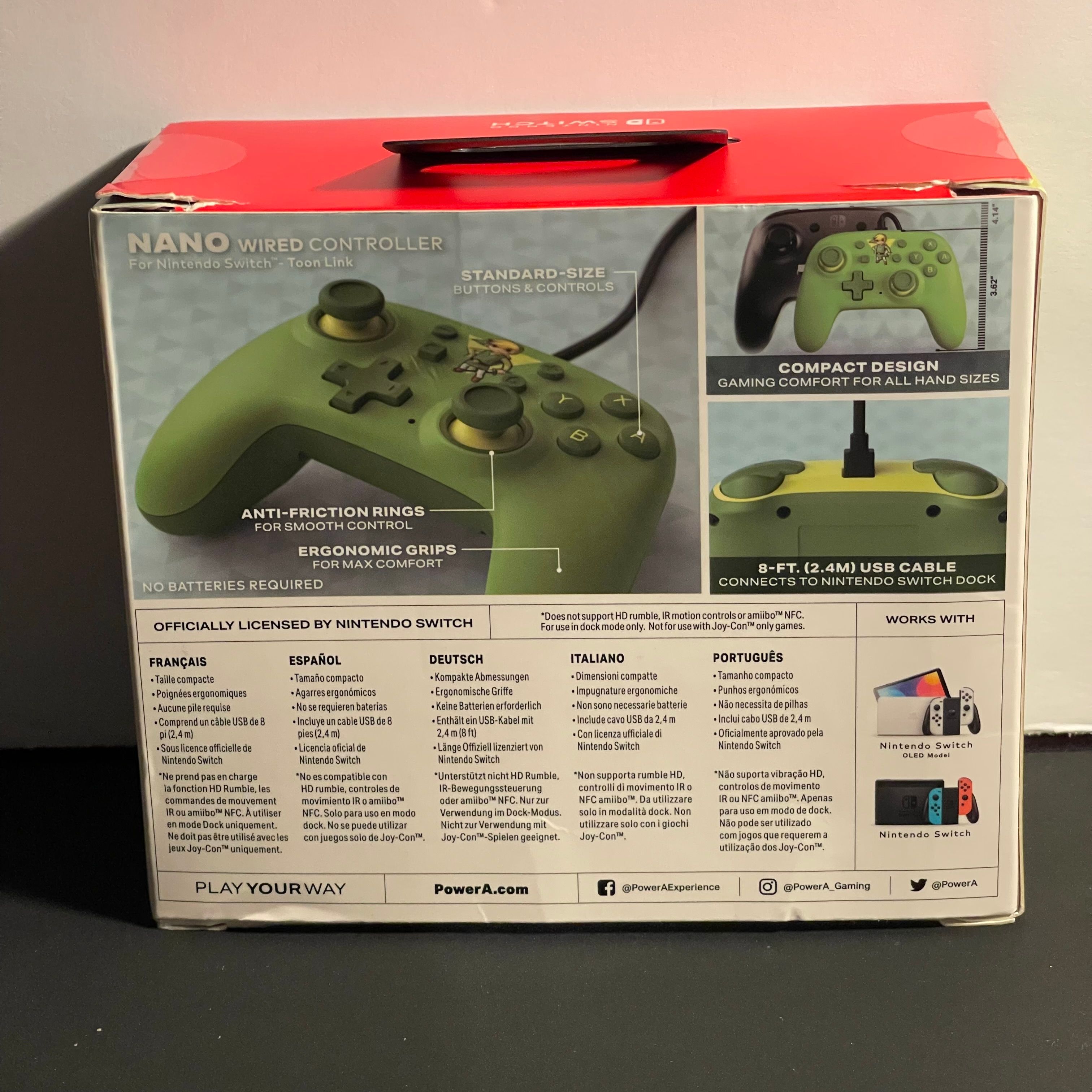 PowerA Nano Wired Controller | Switch | Zelda | Brand New