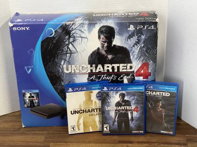Sony PlayStation 4 500GB Console Uncharted 4 Limited Edition + Uncharted Collection & Lost Legacy Sony PlayStation 4 500GB Console Uncharted 4 Limited Edition + Uncharted Collection & Lost Legacy
